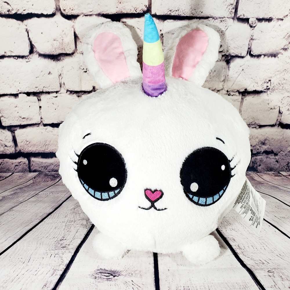 Top Trenz Plush White Unicorn Scented Bunny